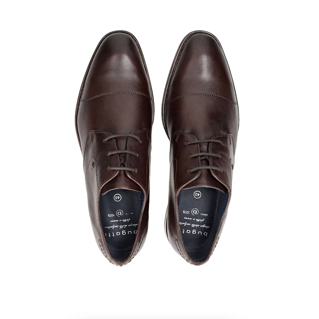 Pánske kožené topánky tmavohnedé, P527